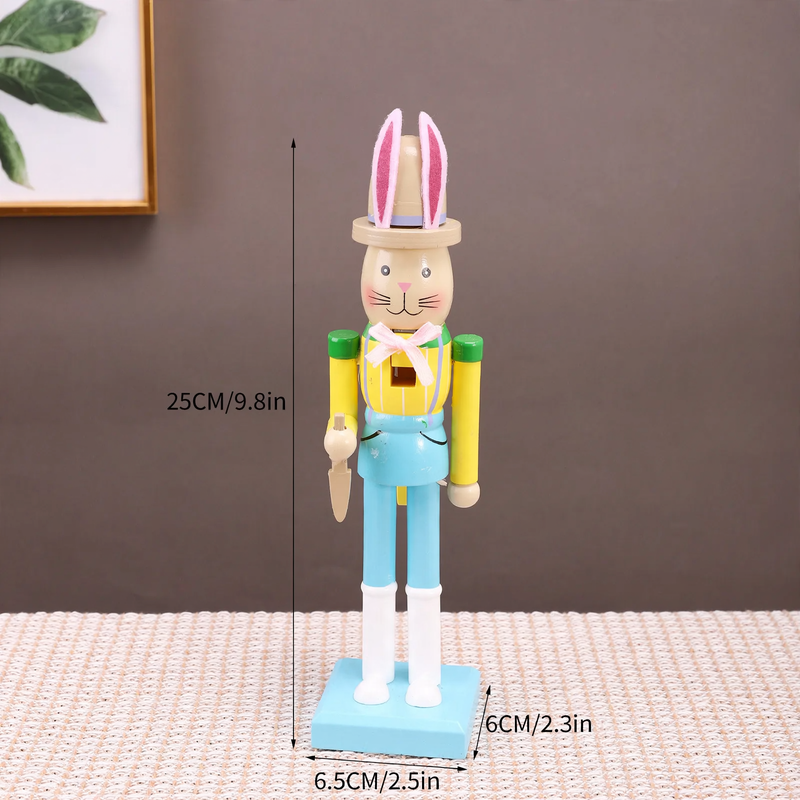 Decorative nutcracker figure in rabbit design