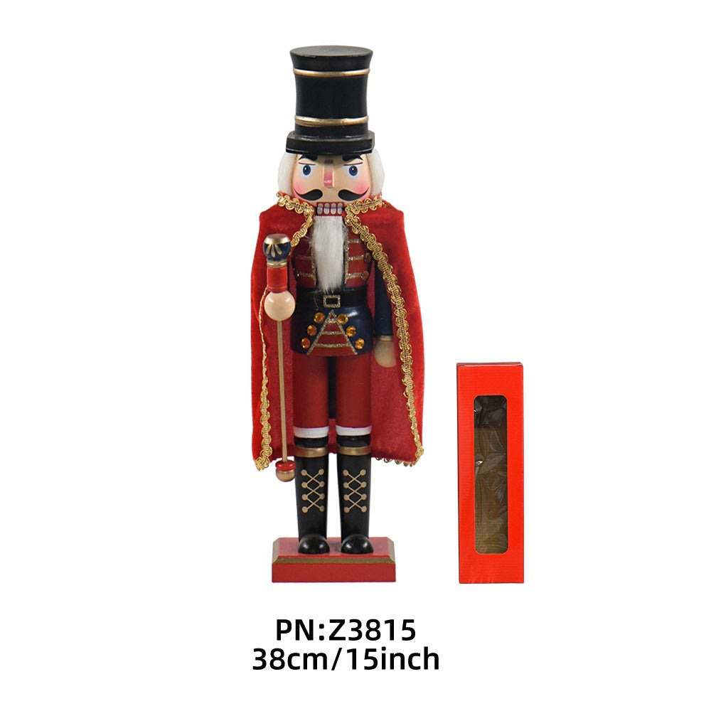 Decorative nutcracker figure made of wood for festive occasions