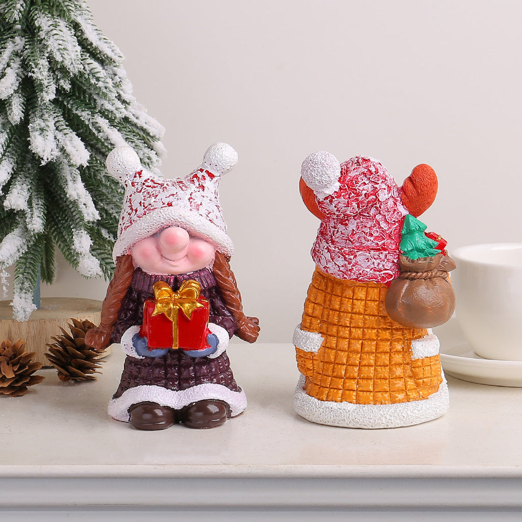 Christmas Dwarf with Hat, Resin Figure