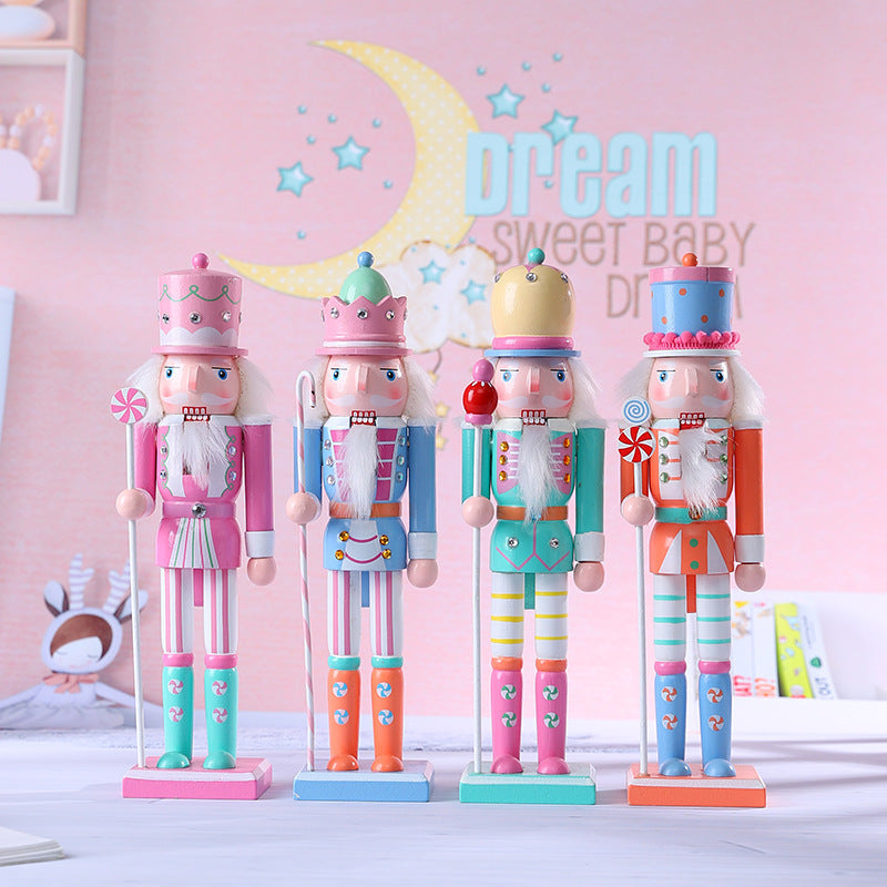 Nutcracker figure in modern pastel design