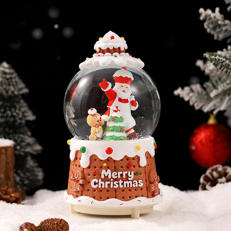 Christmas Snow Globe with Light and Music
