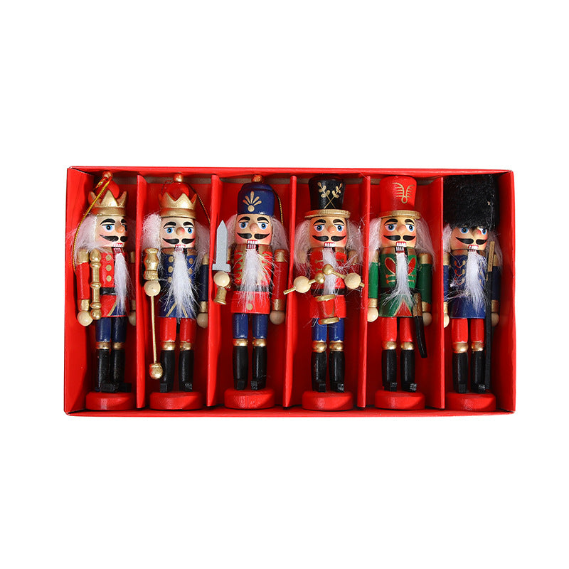 Decorative wooden nutcracker soldiers