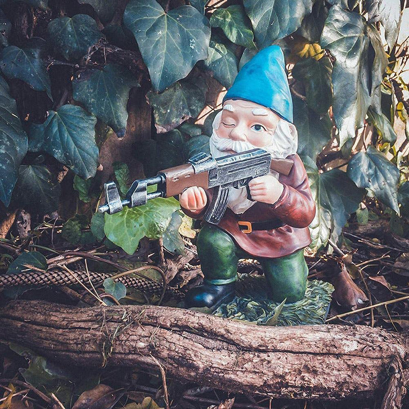 Decorative gnome figure with equipment, various designs