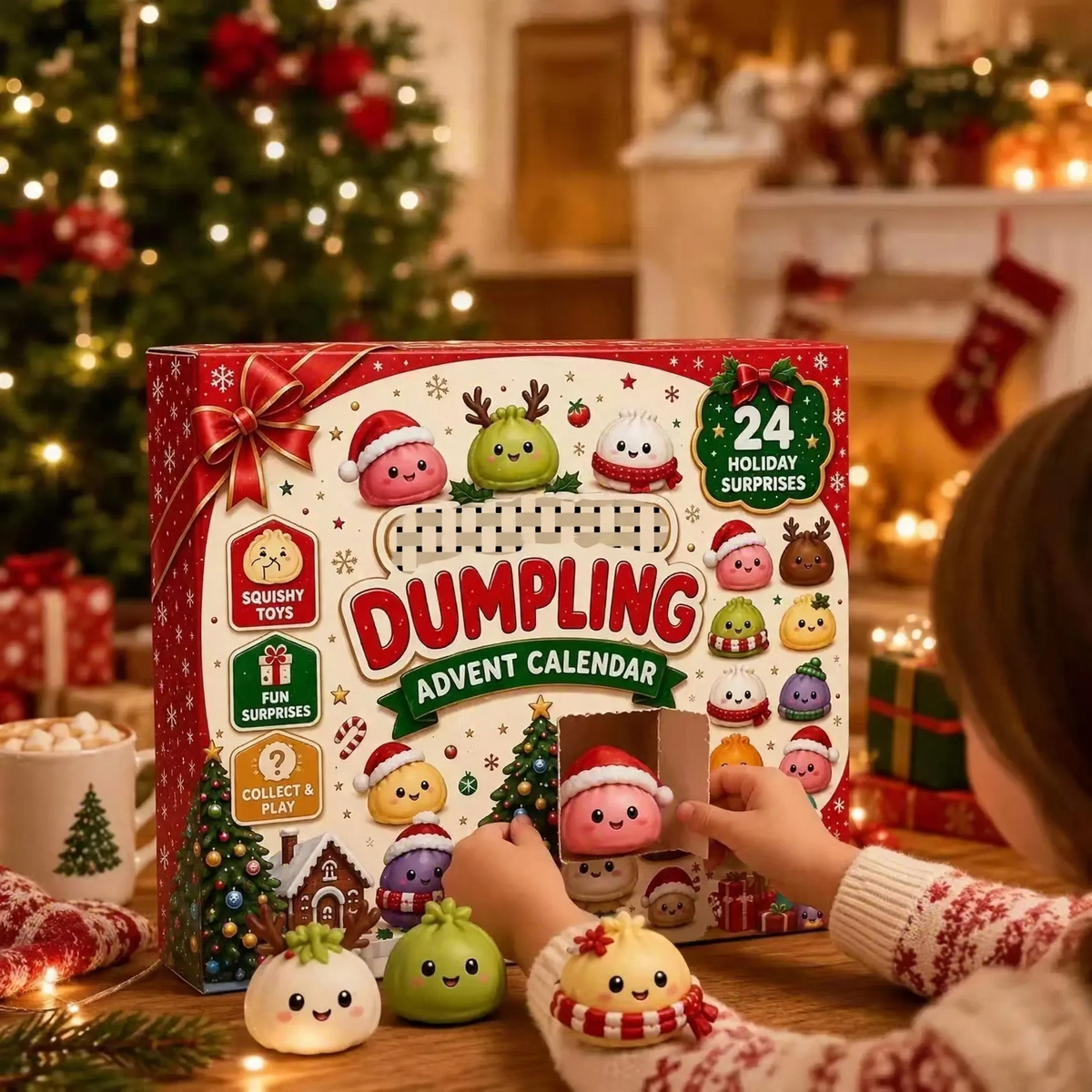 Christmas Advent Calendar with 24 Modeling Figures