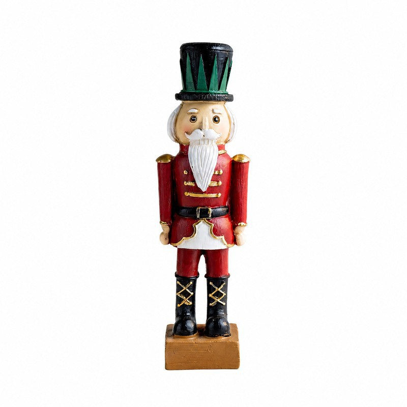 Decorative nutcracker soldier made of resin for the Christmas season