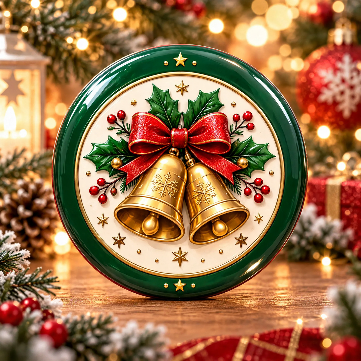 Decorative relief Christmas plates made of acrylic
