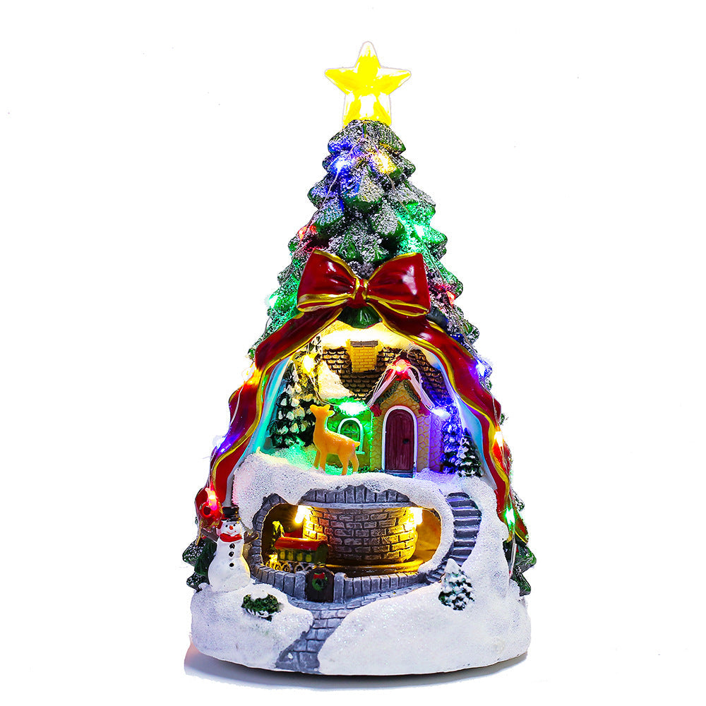 Illuminated Christmas music box with music