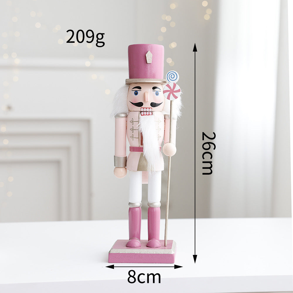 Decorative nutcracker figure made of wood for the table