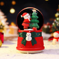 Christmas snow globe with light, music, and snow effect
