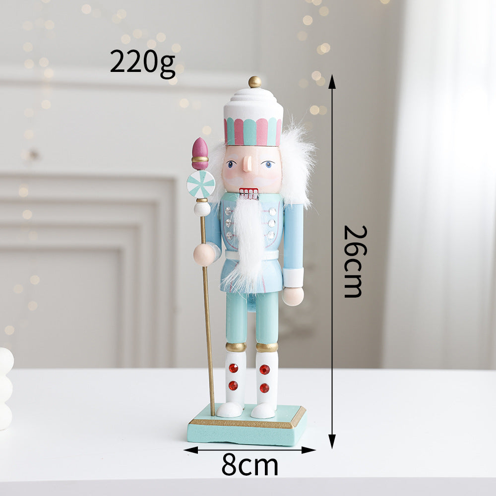 Decorative nutcracker figure made of wood for the table
