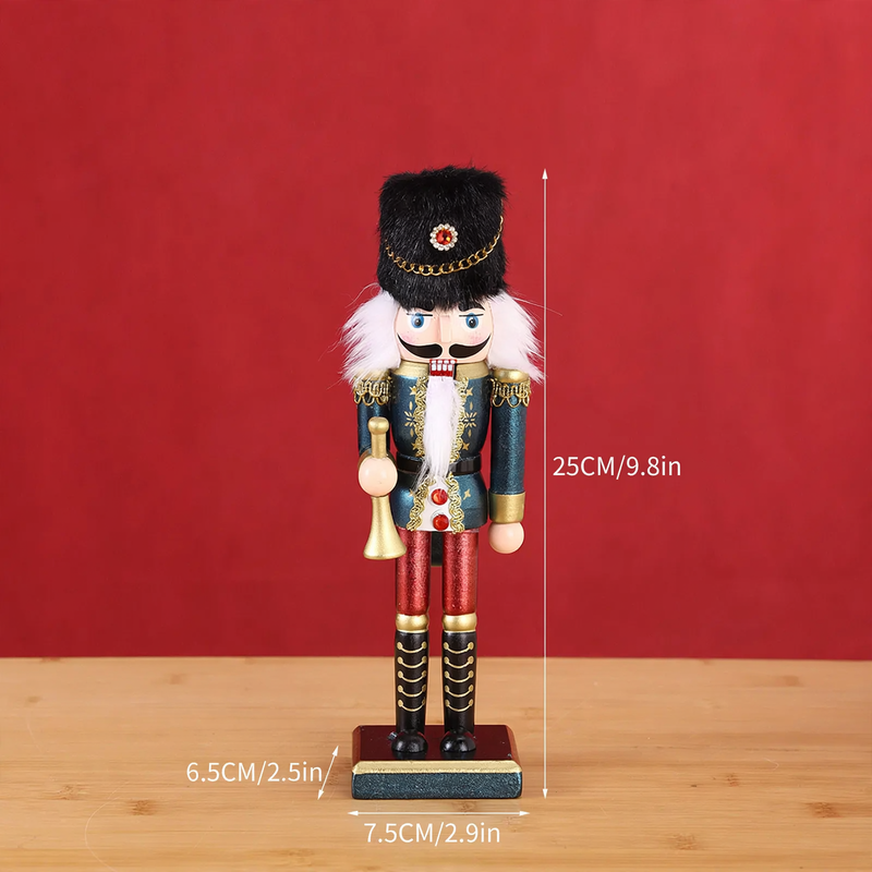 Painted nutcracker soldier made of wood, 25 cm, as a decorative figure