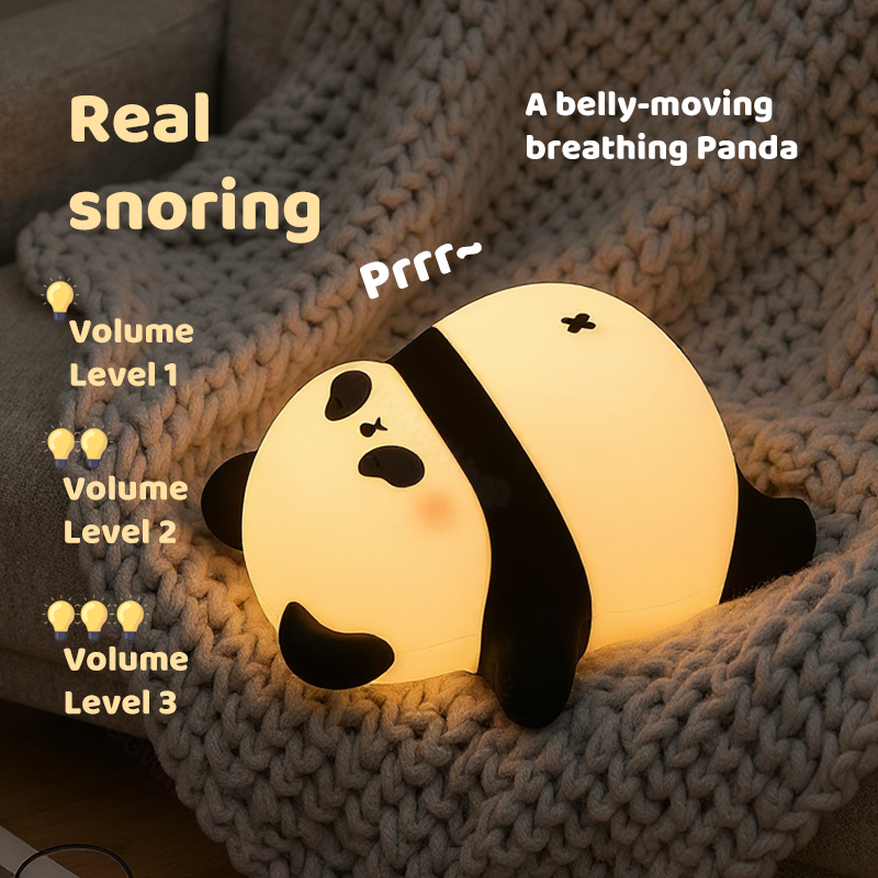 Maetiva® Napping Panda Breathing Squishy Silicone Companion Sound LED Night Light Perfect Gift