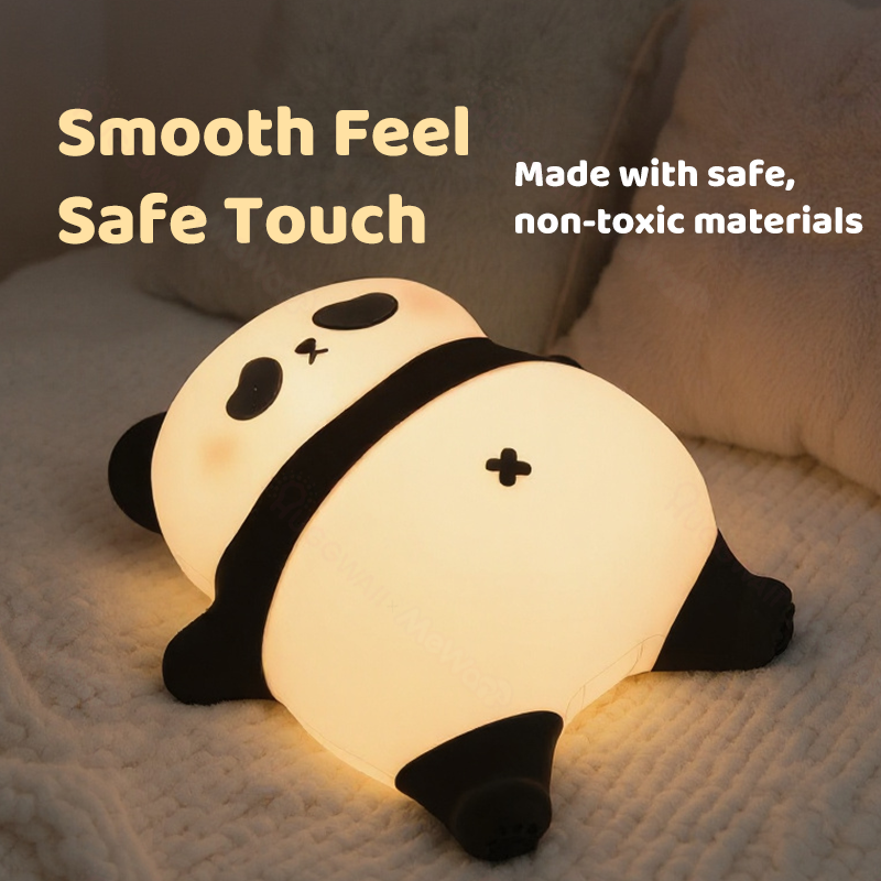 Maetiva® Napping Panda Breathing Squishy Silicone Companion Sound LED Night Light Perfect Gift