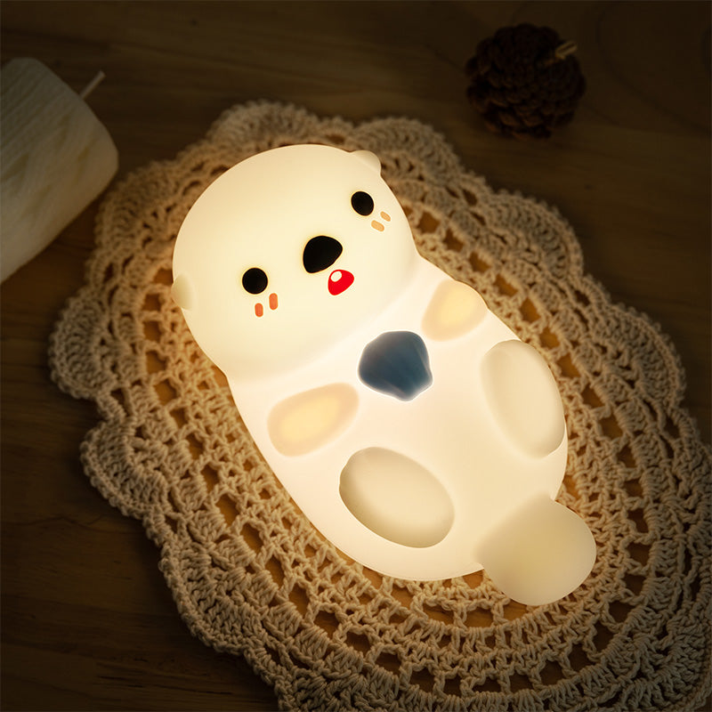 Maetiva® Otter Squishy Silicon LED Night Light Limited - Tap Lamp, Best Gift for Kids and Girls