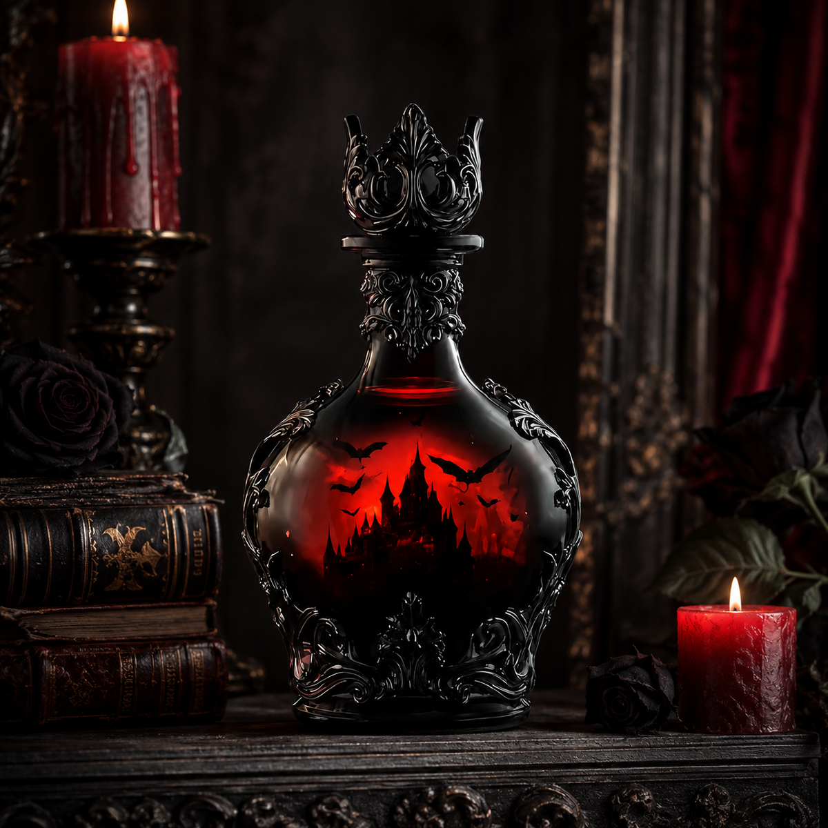 Gothic Vampire Elixir Whiskey Decanter | Magic Potion Style Liquor Bottle