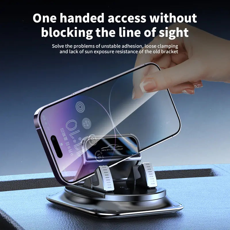 Car Phone Holder — 360 Rotating, Universal Grip, Vent Mount, Dashboard Mount, Hands-Free Viewing
