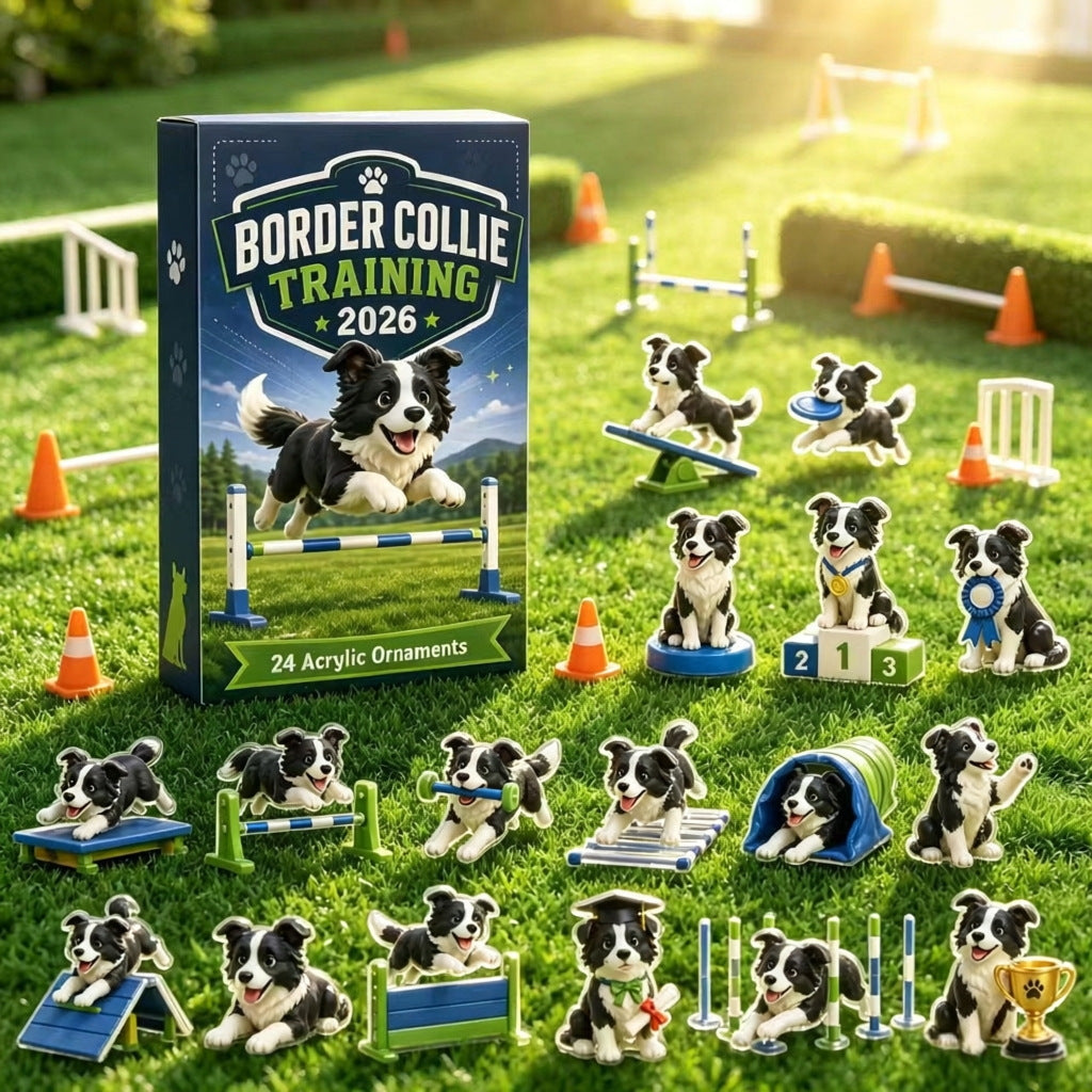 Border Collie Advent Calendar made of Acrylic
