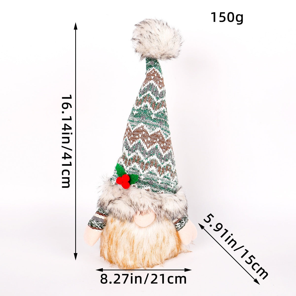 Bright Christmas Elf Figure with Sequins