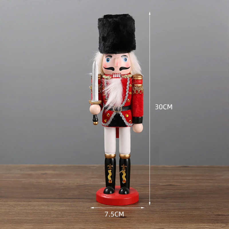 Decorative nutcracker figure made of wood, European style