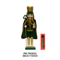 Nutcracker figure, 38 cm, Gold-Green, Irish Design