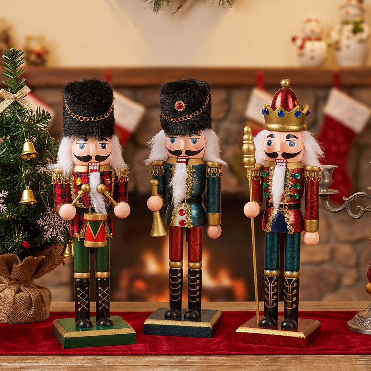 Painted nutcracker soldier made of wood, 25 cm, as a decorative figure