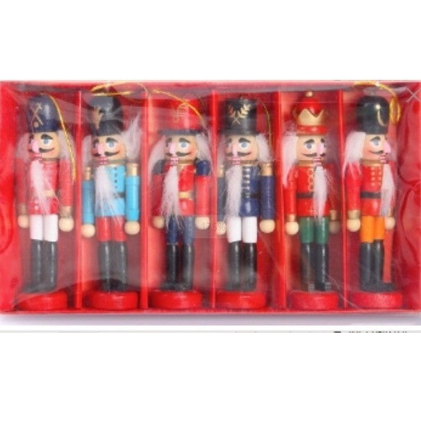 Decorative wooden nutcracker soldiers