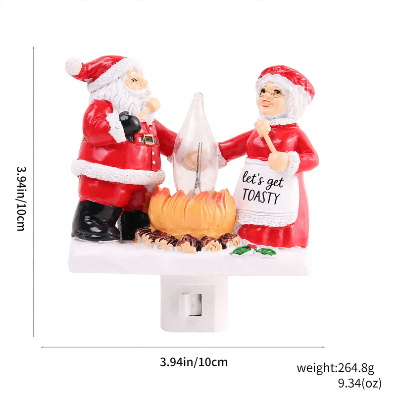 Decorative resin figure with night light effect