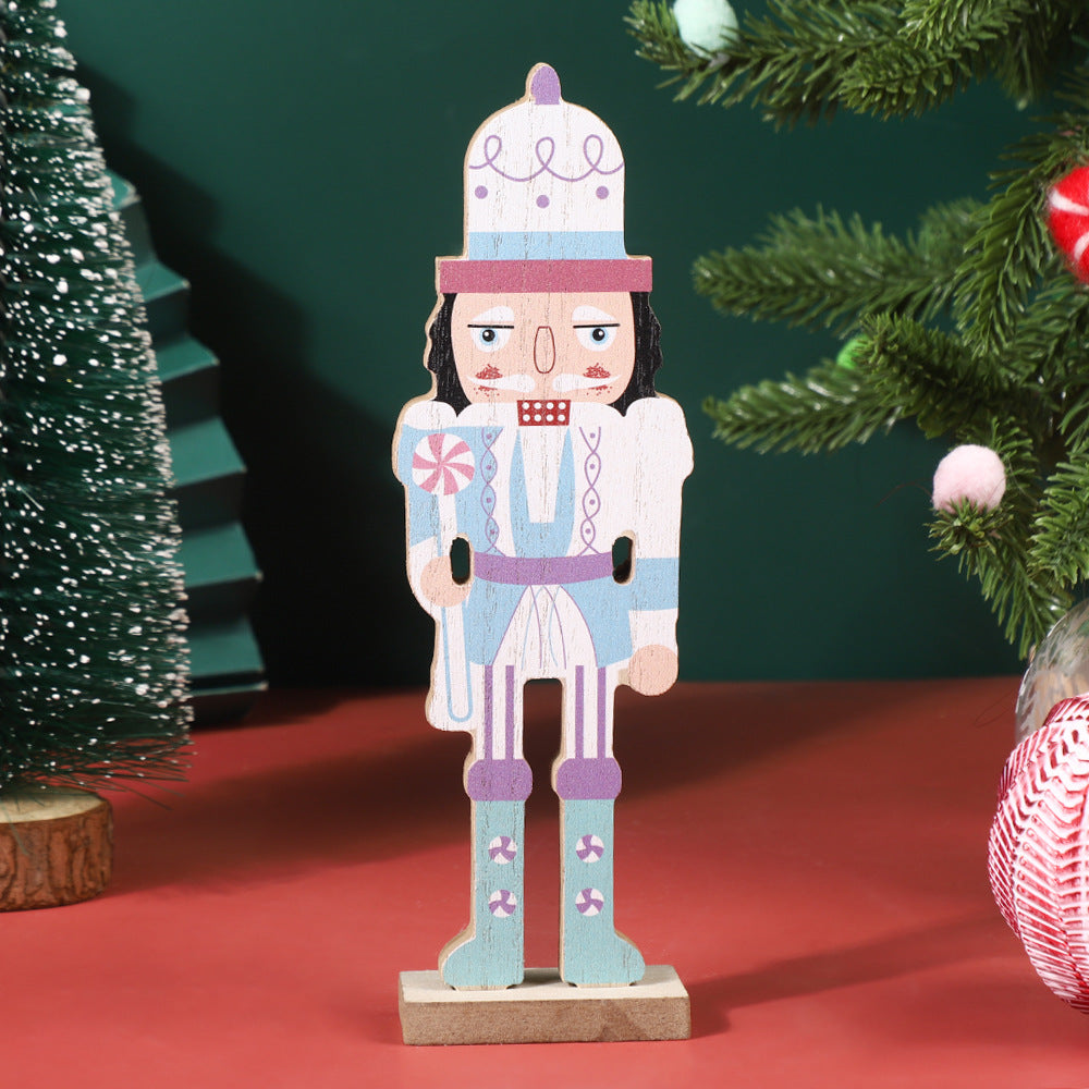 Decorative nutcracker figure made of beech wood