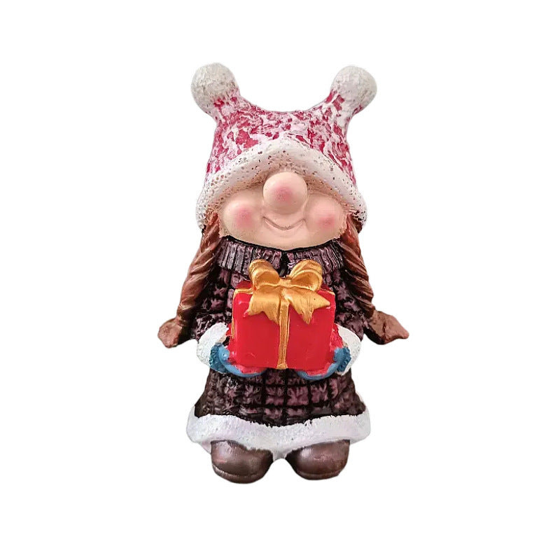 Christmas Dwarf with Hat, Resin Figure