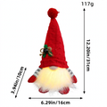 Glowing Christmas gnome with knitted hat