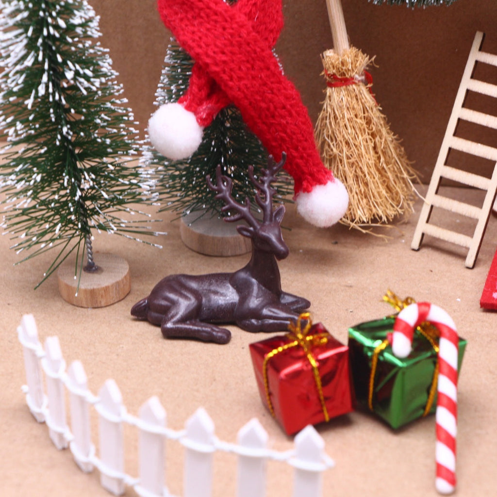 Miniature fairy door made of wood for dollhouses