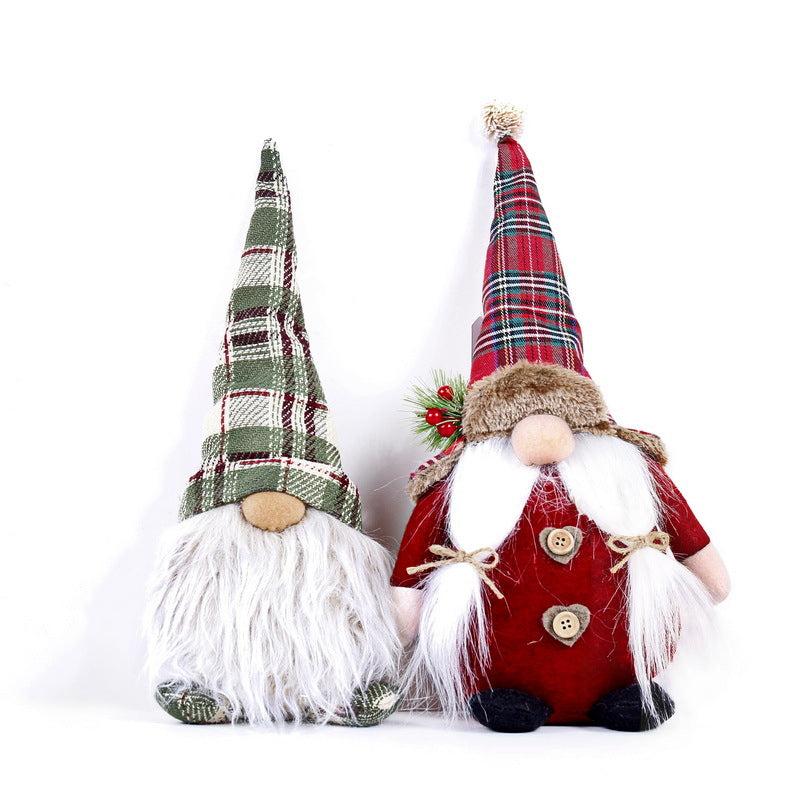 Decorative Christmas gnome figure, sitting, 35 cm