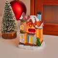 Illuminated Christmas miniature house made of resin