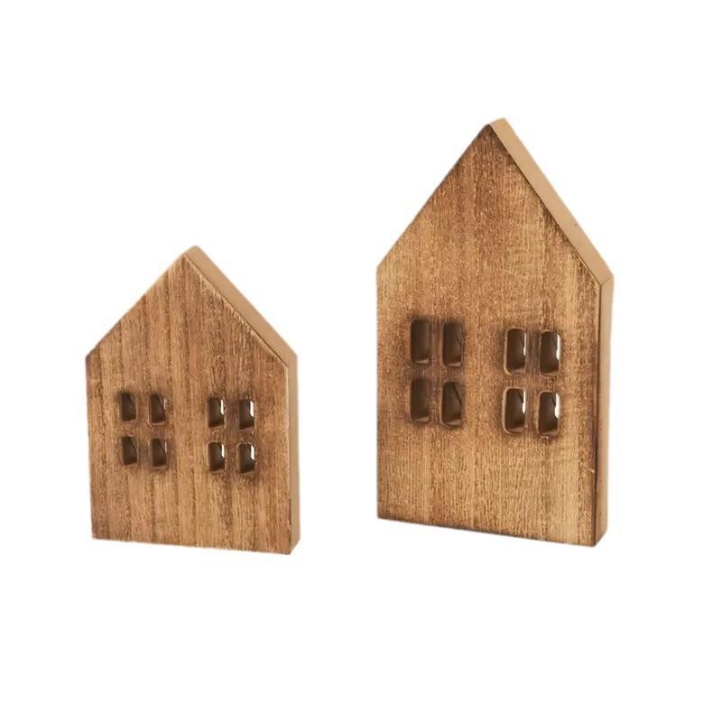 Decorative wooden hut for the table