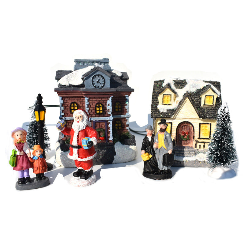 Illuminated Christmas Village Set, 10-piece