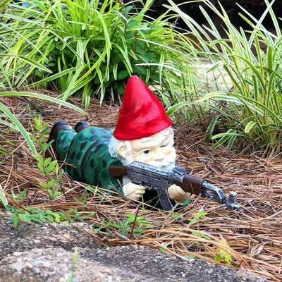 Decorative gnome figure with equipment, various designs