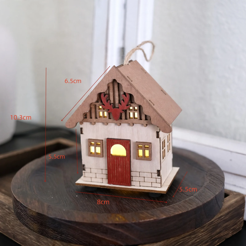 Illuminated Retro Christmas House