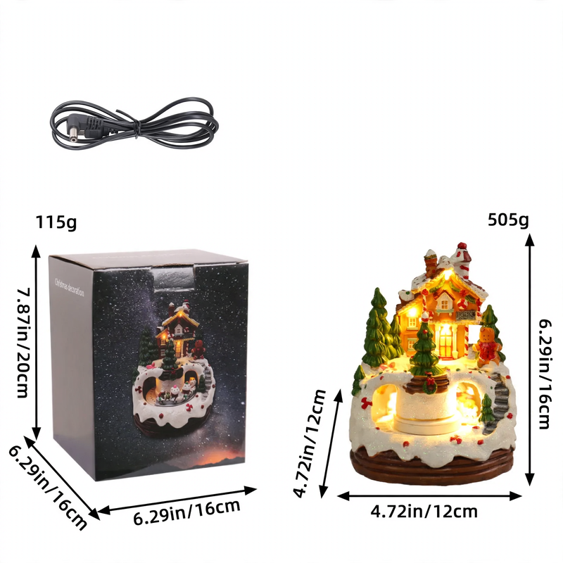 Illuminated music house with night light function