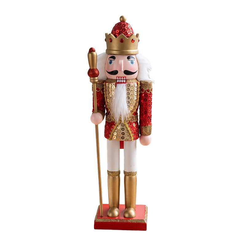 Decorative nutcracker figure made of wood, 30 cm