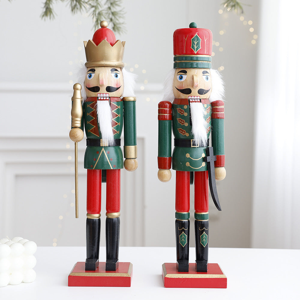 Decorative nutcracker figure made of wood for the table