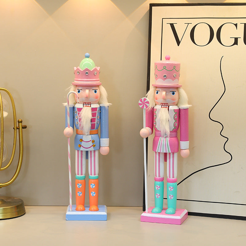 Nutcracker figure in modern pastel design
