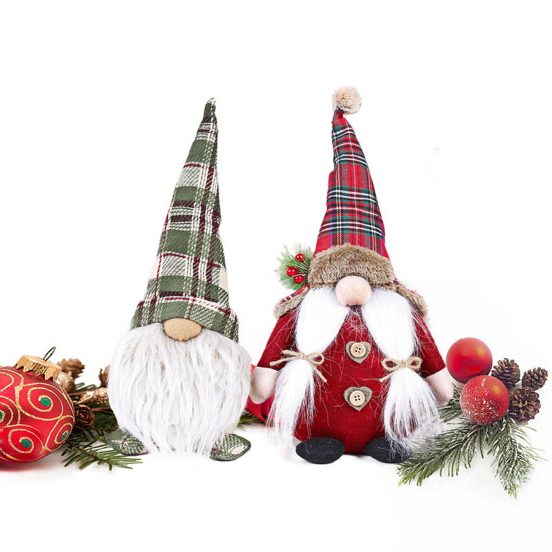 Decorative Christmas gnome figure, sitting, 35 cm