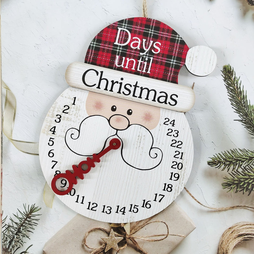 Wooden Advent Calendar for Hanging, Christmas Decoration