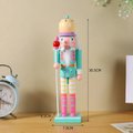 Decorative wooden nutcracker figure with rabbit ears