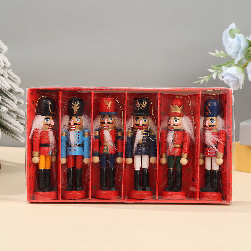 Nutcracker Set, 6-piece, 12 cm, Christmas tree decoration