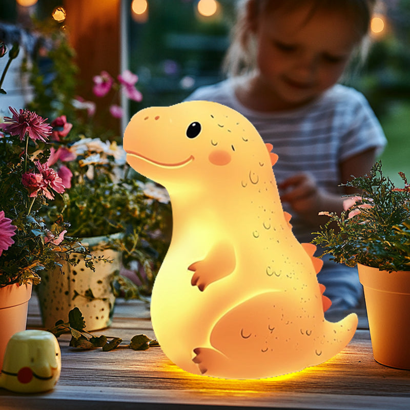 Maetiva® Squishy Silicone Smiley Giant Dinosaur LED Night Light - Perfect Gift for Kids and Girls
