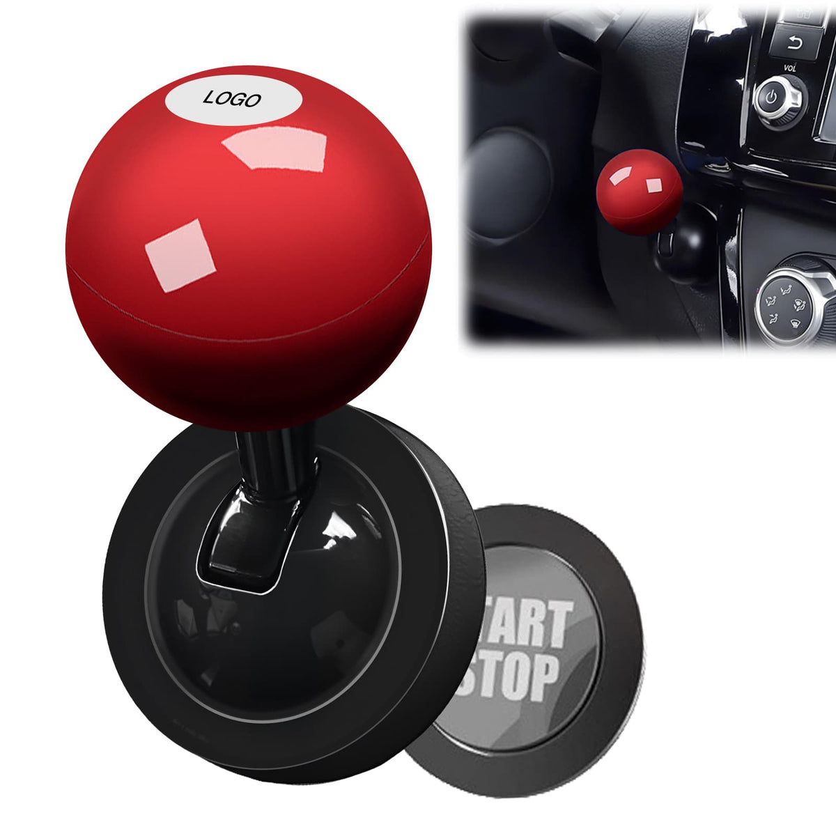 Universal One-Button Start Car Shift Knob