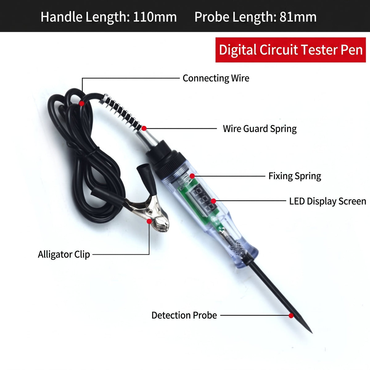 3–120V Digital Automotive Circuit Tester Pen
