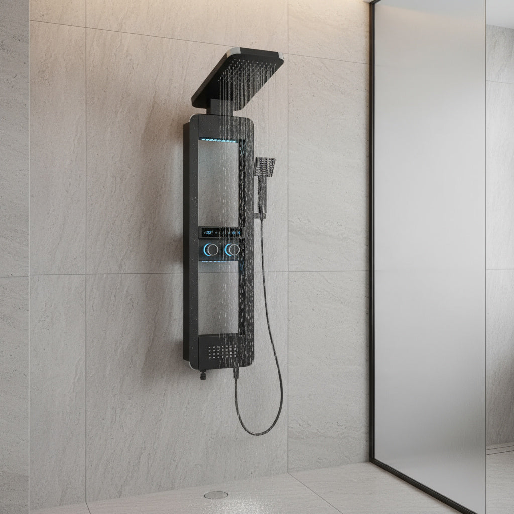 Rainfall Tower Panel Modern Shower Set