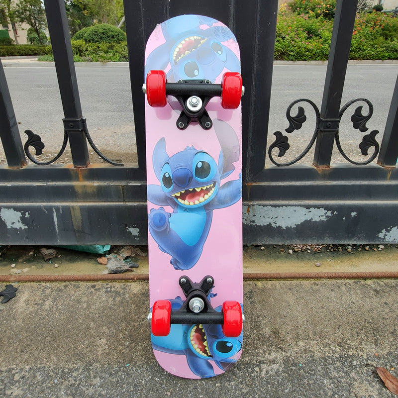 Stunt Skateboard with Anti-Slip Deck and Smooth Wheels